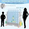 KOTEK Giant 4-in-a-Row Game, Height Adjustable Jumbo 4-to-Score Yard Game with Ring Toss, Basketball, Golf, Mesh Pocket & Cup Holders, Indoor Outdoor Connect Games for Kids, Adults & Family Party view 4