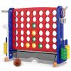 KOTEK Giant 4-in-a-Row Game, Height Adjustable Jumbo 4-to-Score Yard Game with Ring Toss, Basketball, Golf, Mesh Pocket & Cup Holders, Indoor Outdoor Connect Games for Kids, Adults & Family Party view 1