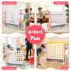 KOTEK Giant 4-in-a-Row Game, Height Adjustable Jumbo 4-to-Score Yard Game with Ring Toss, Basketball, Golf, Mesh Pocket & Cup Holders, Indoor Outdoor Connect Games for Kids, Adults & Family Party view 3