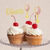 12 Pcs Cheers and Beer Cupcake Toppers Rose Gold Glitter Beer Mug Bottle Cupcake Picks for Birthday Cheers Men's and Women's Gathering Party Decorations Supplies view 3