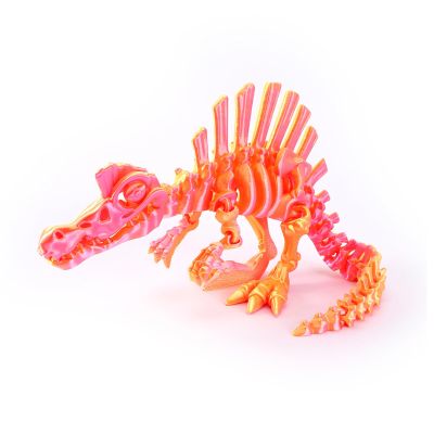 3D Toys 3-d Printed Spinosaurus Skeleton for Home Office Decompression Decor Executive Desk Toys-Dream Orange||27cm/10in