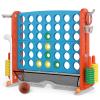 KOTEK Giant 4-in-a-Row Game, Height Adjustable Jumbo 4-to-Score Yard Game with Ring Toss, Basketball, Golf, Mesh Pocket & Cup Holders, Indoor Outdoor Connect Games for Kids, Adults & Family Party view 1