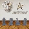 28mm Scale Fantasy DND Minis, Haunted Graveyard Ambush Scenery - 4pc Unpainted Resin Tombstone Mimics for Tabletop RPG Game, Gothic Horror Dungeon Masters RPG Accessory(AS705) view 2