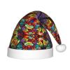 DRTGEDS Flower Stained Glass Christmas Hat For Kids, Multi-Use Santa Hat For Parties And Festive Events view 1