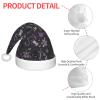 DRTGEDS Purple Black Goth Spooky Christmas Hat For Kids, Multi-Use Santa Hat For Parties And Festive Events view 4