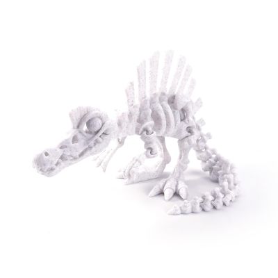3D Toys 3-d Printed Spinosaurus Skeleton for Home Office Decompression Decor Executive Desk Toys-Marble White||27cm/10in