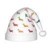DRTGEDS Cute Dachshound Dogs Christmas Hat For Kids, Multi-Use Santa Hat For Parties And Festive Events view 1