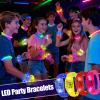 32 PCS Sound Activated LED Glow Bracelets Light Up bracelets for Kids Glow in The Dark Party Bracelets Favors Supplies for Concerts, Rave Accessories, Christmas, Music Festival (32, Red,Blue,Yellow,Green,Pink,Orange,Purple,White) view 2