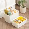 15 Quart White Stackable Storage Bins  with lock lids, built-in handles, and dust/water/moisture-proof. for organizing clothes, toys, office supplies in closets, under beds, garages. (white, 2L) view 2