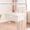 15 Quart White Stackable Storage Bins  with lock lids, built-in handles, and dust/water/moisture-proof. for organizing clothes, toys, office supplies in closets, under beds, garages. (white, 2L) view 3