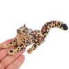 3D Animals 3-d Printed Stuff Snow Leopard for Home Office Executive Desk Decoration Wildlife Enthusiasts Gifts-Khaki||16cm/6.3in view 4