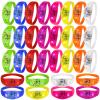 32 Pcs LED Glow Bracelets Sound Activated Light Up Bracelets for Adults Glow in the Dark Party Supplies Birthday Party Favors for Christmas, Halloween, Rave, New Year, Concert (32, Blue,Green,Orange,Red,Yellow,Pink,Purple,White) view 1