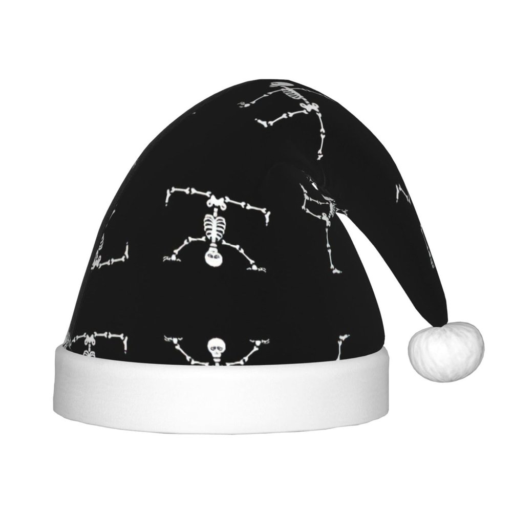 DRTGEDS Skull Yoga Christmas Hat For Kids, Multi-Use Santa Hat For Parties And Festive Events