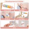 ROBOTIME Wooden Baby Walker, Baby Push Walker, Activity Center Toys, Ajustable Speed Multi-Functional Baby Walker with Wheels for Babies Learning to Walk (Pink) view 3