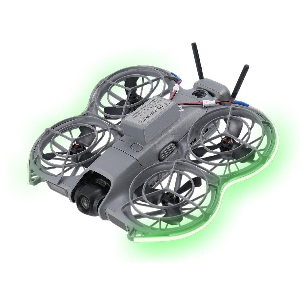LED Light Strip For DJI Neo2, Drone Night Flight Warning Rechargeable Light Strip Waterproof High Brightness Lighting For Neo2 Drones Accessories (green)