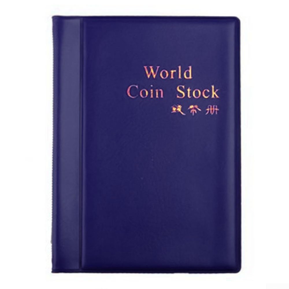 CashMuch 120 Pocket Coin Collection Album for Storing and Displaying Pennies, 10 for Pages with 12 Pockets Each, Portable Storage Book
