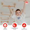 Kids Monkey Bars  Set of Climbing Rods, Indoor Wall-Mounted Monkey Bars for Kids, Wooden Climbing Handles for Home Gym, Montessori Playroom, Made in Ukraine (Short Climbing Rods) view 2