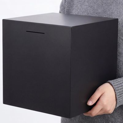 Acellegic Large Piggy Bank for Adult 12 Inch Metal Big Piggy Bank XL Must Break to Open Money Saving Safe Box for Money Cash Coins(Black)
