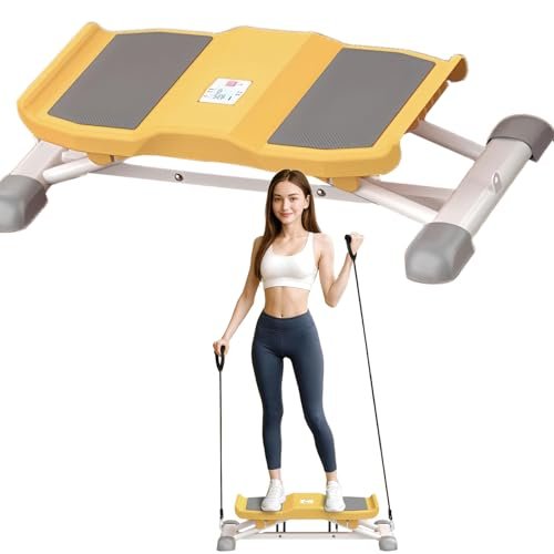 Portable Balance Board with Resistance Bands & LCD Monitor - Ski Simulator for Adults, 300 lbs Capacity, Effective Waist Twister Machine for Core Strength & Stability Training