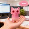 QINGMIAO 3D Printed Cat, Articulated Black Cat Toys for Adults, 3D Print Animals Fidget Toys Decor for Stress Relief, 3D Printing Cute Cat Action Figure Toy (Peach Pink) view 2