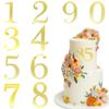 0-9 Numbers Acrylic Cake Topper 10PCS Mirror Gold Acrylic Happy Birthday Cake Decorations, Cupcake Decor Party Supplies for Birthday Party Wedding Anniversary Christmas view 1
