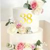 0-9 Numbers Acrylic Cake Topper 10PCS Mirror Gold Acrylic Happy Birthday Cake Decorations, Cupcake Decor Party Supplies for Birthday Party Wedding Anniversary Christmas view 2