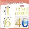 0-9 Numbers Acrylic Cake Topper 10PCS Mirror Gold Acrylic Happy Birthday Cake Decorations, Cupcake Decor Party Supplies for Birthday Party Wedding Anniversary Christmas view 4