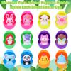 12 Pack Prefilled Easter Eggs With Toys, Mini Animal Finger Puppets Easter Egg Fillers, Easter Basket Stuffers for Kids and Toddlers, Easter Party Favors, Classroom Prizes view 3