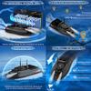 OBIOCKIDAY V066 RC Bait Boat GPS, High-Speed Brushless Remote Control Fishing Bait Boat Model with 4 Fishing Zones/200 Waypoints/One-Key Return/LED Llight, Gift for Fishing Enthusiasts view 4