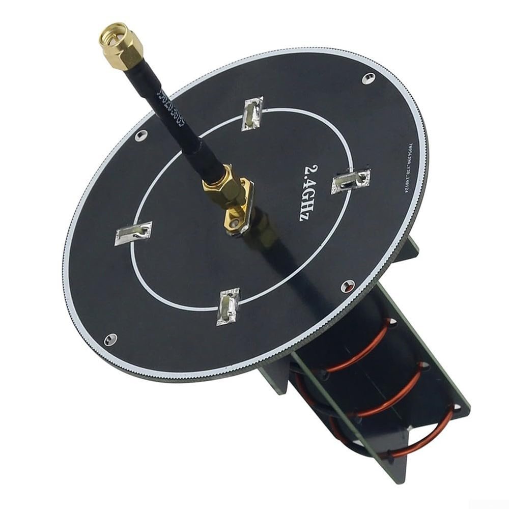 2.4GHz 13dBi Directional Spiral Antenna with 50ohm Impedance and RP-SMA-J Connector for FPV Video Transmission
