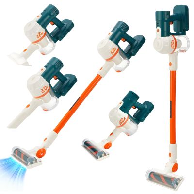 3-in-1 Cordless Kids Vacuum That Really Works,Toddler Pretend Play Cleaning Set with Real Suction,Housekeeping Helper for Boys and Girls Ages 3+