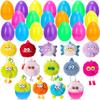12 Pack Prefilled Easter Eggs With Toys, Monster Plush Keychains for Kids, Non Candy Easter Basket Stuffers, Egg Hunt Party Favors, Classroom Prizes, Goodie Bag Fillers view 1