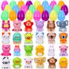24 Pack Prefilled Easter Eggs With Toys, Mini Animal Squishy Toys, Easter Egg Fillers with 24 Fillable Plastic Eggs, Easter Basket Stuffers for Kids, Egg Hunt Prizes, Classroom Rewards, Party Favors view 1