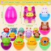 24 Pack Prefilled Easter Eggs With Toys, Mini Animal Squishy Toys, Easter Egg Fillers with 24 Fillable Plastic Eggs, Easter Basket Stuffers for Kids, Egg Hunt Prizes, Classroom Rewards, Party Favors view 2