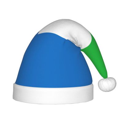 DRTGEDS Sierra Leone Flag Christmas Hat For Kids, Multi-Use Santa Hat For Parties And Festive Events