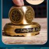Portable Spinning Top-Stress Relief Accessory - Spinning Top Handheld - Portable Wealth-Attracting Bead - Brass Ornament (Yellow(C)) view 4