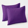 Zippered Toddler Travel Pillowcases - 16 x 22 Inches Egyptian Cotton Pillowcases 600 Thread Count Set of 2 Travel Pillowcases Nursery Pillow Cases Wrinkle & Fade Resistant - Dark Purple view 1