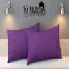 Zippered Toddler Travel Pillowcases - 16 x 22 Inches Egyptian Cotton Pillowcases 600 Thread Count Set of 2 Travel Pillowcases Nursery Pillow Cases Wrinkle & Fade Resistant - Dark Purple view 2