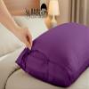 Zippered Toddler Travel Pillowcases - 16 x 22 Inches Egyptian Cotton Pillowcases 600 Thread Count Set of 2 Travel Pillowcases Nursery Pillow Cases Wrinkle & Fade Resistant - Dark Purple view 3