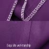 Zippered Toddler Travel Pillowcases - 16 x 22 Inches Egyptian Cotton Pillowcases 600 Thread Count Set of 2 Travel Pillowcases Nursery Pillow Cases Wrinkle & Fade Resistant - Dark Purple view 4
