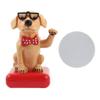 Tomotato Solar Powered Waving Dog, Waving Arm Dog Statue Adorable Animated Car Dashboard Decor with Swing Arm Mini Cute Ornament for Home Office Desk Sidetable Bookshelves (Yellow) view 1