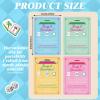 BrightRow 4 Pcs Mahjong Shuffler Cards for Tiles Mixing & Shuffling Portable Mah Jong Accessories Gifts Party Supplies Waterproof Rules Printed Mixer 7 x 5 in for Tiles Players Lovers(Pastel,Linear) view 2