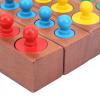 Aqur2020 Cylinder Set, Wooden Toys, Educational Logical Thinking Game for Children 36 Months + 4 Bases, 20 Cylinders, Early Learning, for Baby view 3
