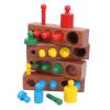 Aqur2020 Cylinder Set, Wooden Toys, Educational Logical Thinking Game for Children 36 Months + 4 Bases, 20 Cylinders, Early Learning, for Baby view 4