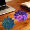 2Pack Sensory Fidget Star  3D Printed Expandable Star Toy with Handle, Whirling Fractal Spinner for Stress Relief, Focus & Mindful Play, Transformable Desk Fidget Gadget (6.9 Inch) view 2