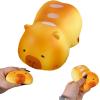 Cute Capybara Bread Squishy Toys - Slow Rising Squishy Stress Relief Fidgets, Soft Anxiety Relief for Adults, Fun Desk Decor & Gift Idea (Dinner Roll Capybara) view 1