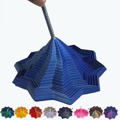 3D Printed Expanded Sensory Fidget Star - 2025 Sensory Fidget Star with Handle, Multi-Colored Whirling Spiral 3D Fidget Toy, Multiple Ways to Play for Adult Relieving Stress (Blue,6.7in)