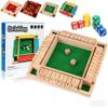 Beterder Shut The Box Game Wooden Classic Close The Box Dice Game for Adults, Educational Math Puzzle Board Game for Family, Classroom, and Party Entertainment (Green) view 1