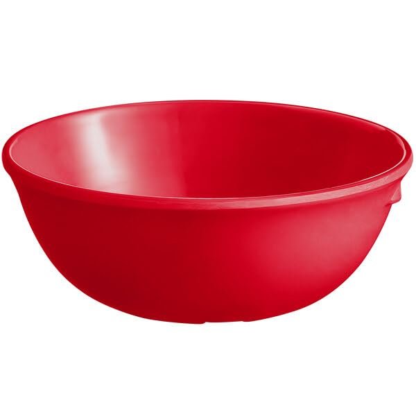 Glownary Foundations Red Melamine Nappie Bowl, 11 oz Capacity, 4.75 Inch Diameter, NSF Listed, Dishwasher Safe, BPA Free, 12 per Case