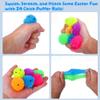 24 Pack Prefilled Easter Eggs with Toys, Chick Puffer Balls, Sensory Squeeze Fidget Toys, Easter Basket Stuffers, Easter Egg Fillers for Kids, Egg Hunt Party Favors, Classroom Rewards view 3